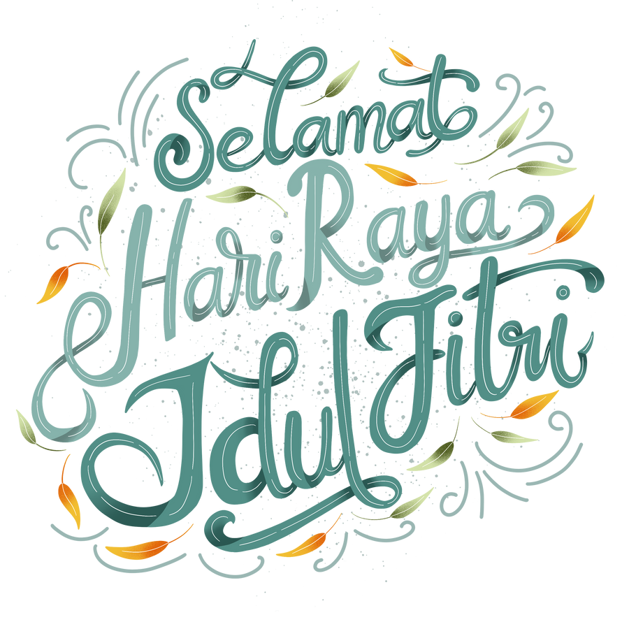 Idul Fitri Typography