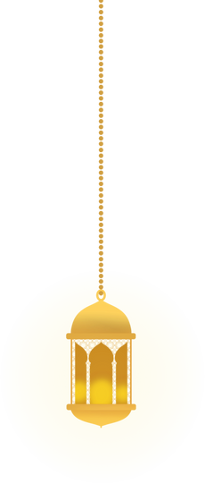 Gold islamic lantern decoration