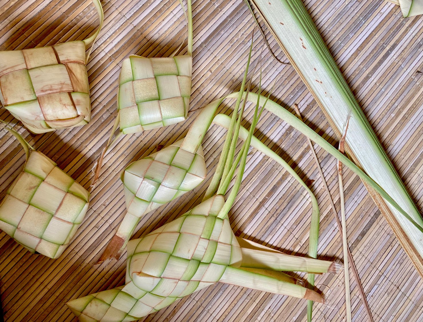 Traditional Ketupat Food Decoration for Islam Festivities Ramadhan / Lebaran / Eid Adha / Eid al-Fitr / Idul Adha / Idul Fitri